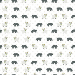 Sheep and wolf pattern.