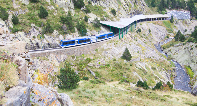 Rack railway of Vall de Nuria, Spain
