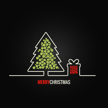 christmas tree gift box design background