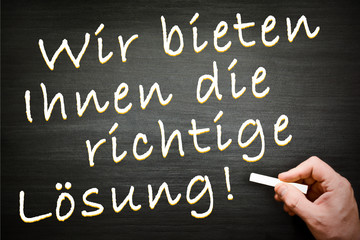 Obraz premium Wir bieten Ihnen die richtige Lösung