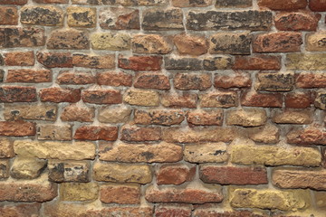 Pared de ladrillo antiguo.