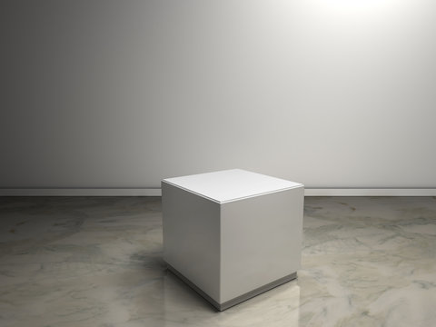 white plinth to place product