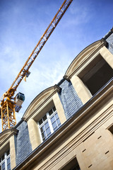 Crane on a renovation site