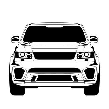Car icon. Isolated on white background. Vector EPS10.