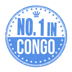 Number one in Congo stamp