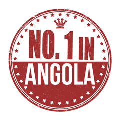 Number one in Angola stamp