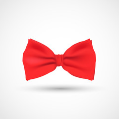 Decorative realistic red bow vector