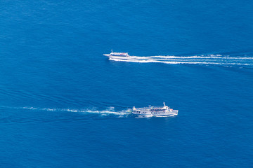 Boats on a sea