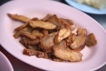 Roast pork in Thai style