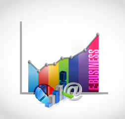 online business graph chart illustration