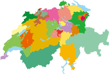 スイスの地図