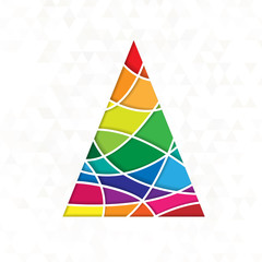 tree in rainbow colors