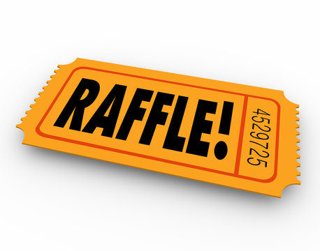 Raffle Ticket Word Enter Contest Winner Prize Drawing