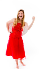 model isolated on white