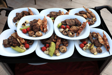 Assorted grilled meat platter