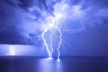 Rolgordijnen Onweer Lightning