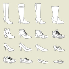 Damenschuhe, Schuhe