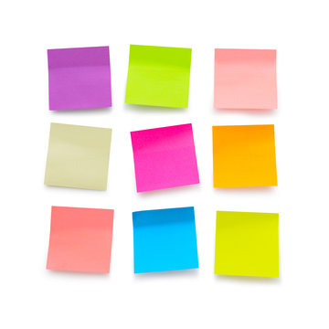 Blank sticky notes