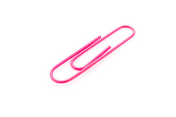 Paper clip isolated on white background