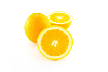slice orange isolated on white