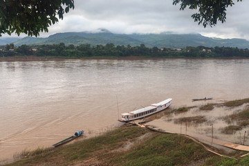 Mekong river,port, Luang Prabang, laos