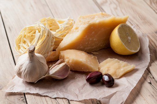 ingredients for cooking Italian pasta