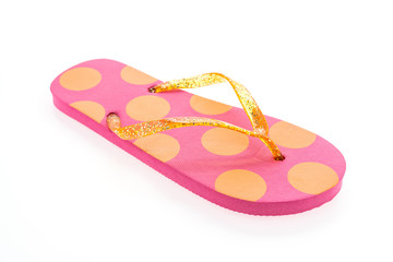 Fototapeta premium Flip flop fashion plastic shoes isolated on white background