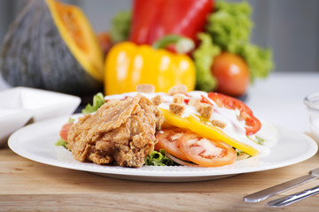 Fried Chicken salad