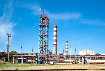 chemical oil refining factory