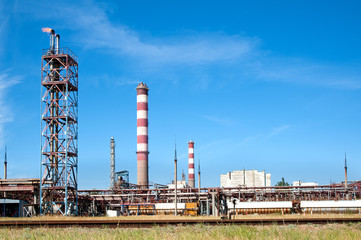 chemical oil refining factory