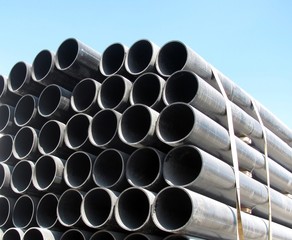 Load of flack PVC pipes