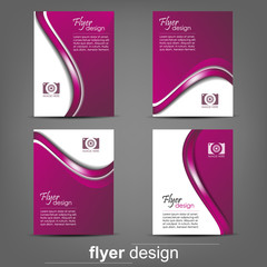 Set of business flyer template for cover design, document folder