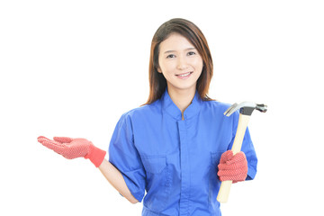 仕事に励む労働者