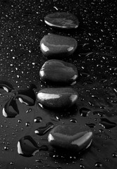 stone in drops of water