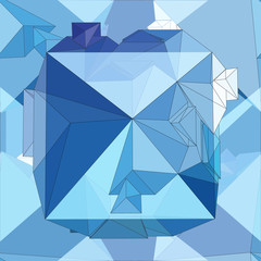Crystal. Seamless 3D Geometric background.