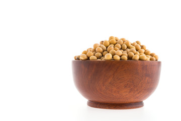 soy beans bowl isolated