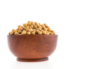 soy beans bowl isolated