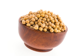soy beans bowl isolated