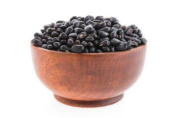 Fototapeta na wymiar black beans bowl isolated