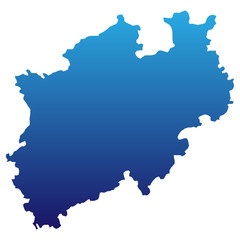 Nordrhein Westfalen in blau