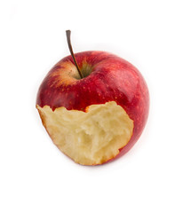 bitten red apple