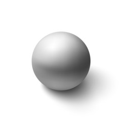 Realistic grey sphere
