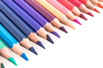 Color pencil isolated on white background