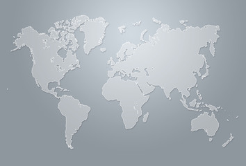 Minimalistic world map illustration