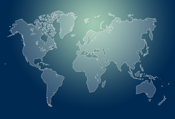 Fototapeta na wymiar Minimalistic world map illustration