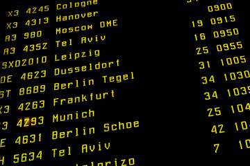 Airport flight board