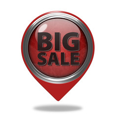 Big sale pointer icon on white background