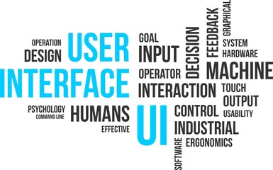 word cloud - user interface