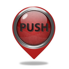 push pointer icon on white background