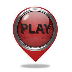 play pointer icon on white background